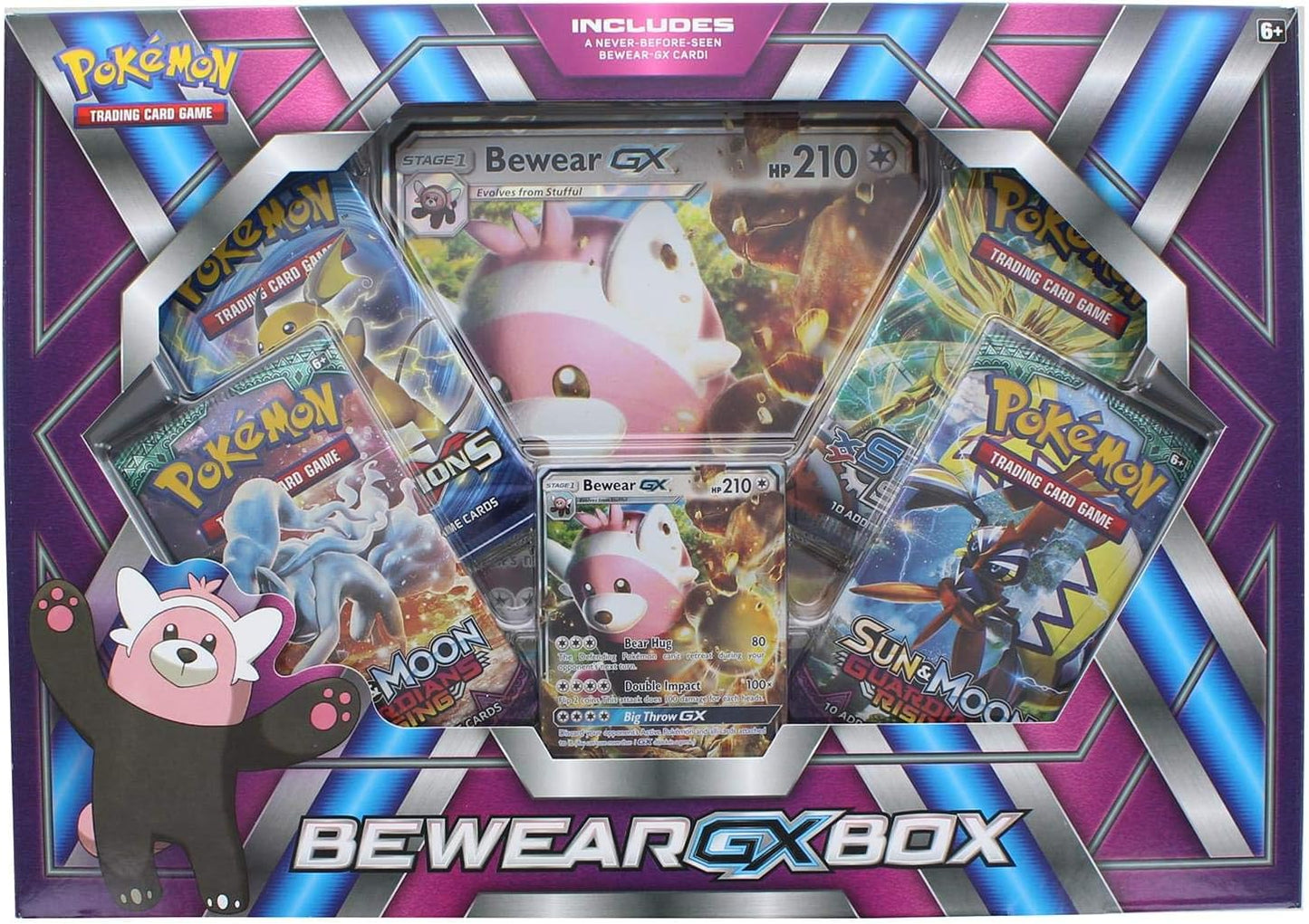 Pokemon TCG: Bewear Gx Box - 4 Booster Pack with A Foil Promo Card
