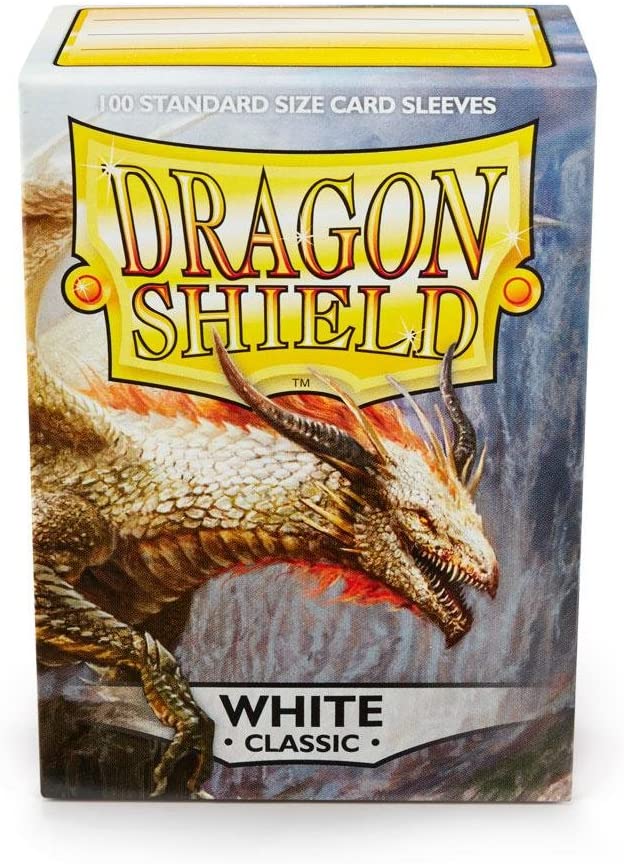 Dragon Shield 100ct Standard Card Sleeves Display Case (10 Packs) - Classic White