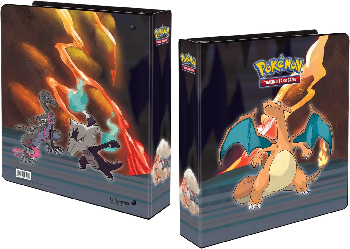 Ultra PRO - Gallery Series: Scorching Summit 2” Album for Pokémon ft. Charizard, Salazzle, Torkoal, & Alolan Marowak, Pair with 9-Pocket Pages for the Ultimate Card Storage & Protection