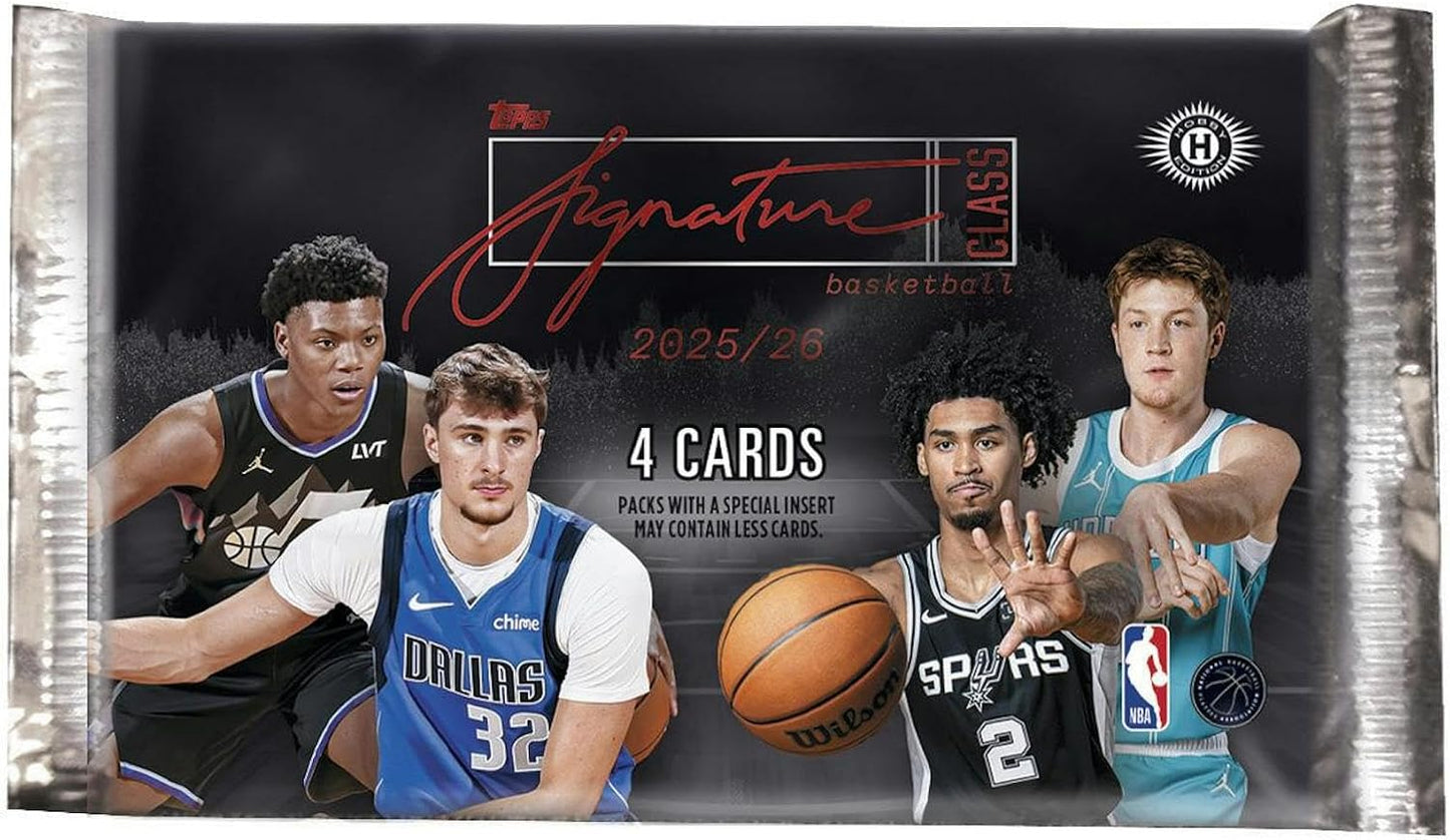 Topps 2025-26 Signature Class Basketball Hobby Box, Sealed, 8 Packs, 2 Autographs