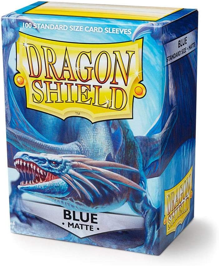 Dragon Shield 100ct Standard Card Sleeves Display Case (10 Packs) - Matte Blue