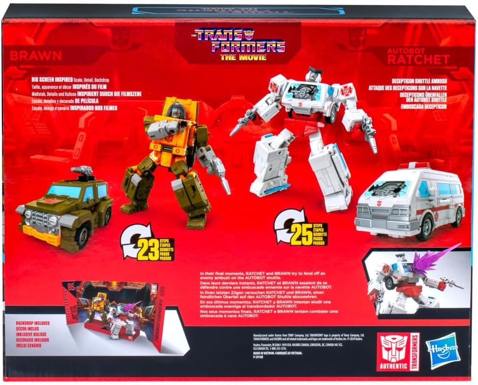Transformers Studio Series Deluxe The Transformers: The Movie Brawn & Autobot Ratchet