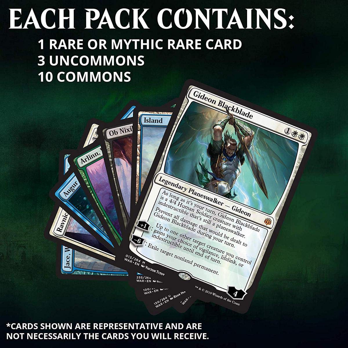 Magic The Gathering MTG War of The Spark Booster Pack - 15 Cards (Planeswalker in Every Pack)