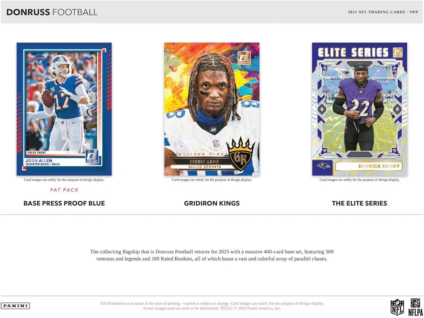 Panini 2025 Donruss Football Mega Trading Card Box (1 Memorabilia or Autograph Per Box)(Optic Rated Blue Scope Parallels)