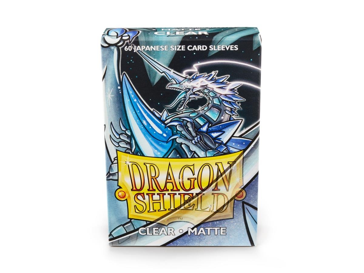 10 Packs Dragon Shield Matte Mini Japanese Clear 60 ct Card Sleeves Display Case