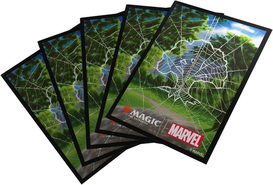 Gamegenic Magic: The Gathering Marvel's Spider-Man Premium Art Sleeves - Spider-Man Forest - 105 Matte Textured Card Sleeves with Full-Color Artwork, Tournament-Ready & Plastic-Free Packaging