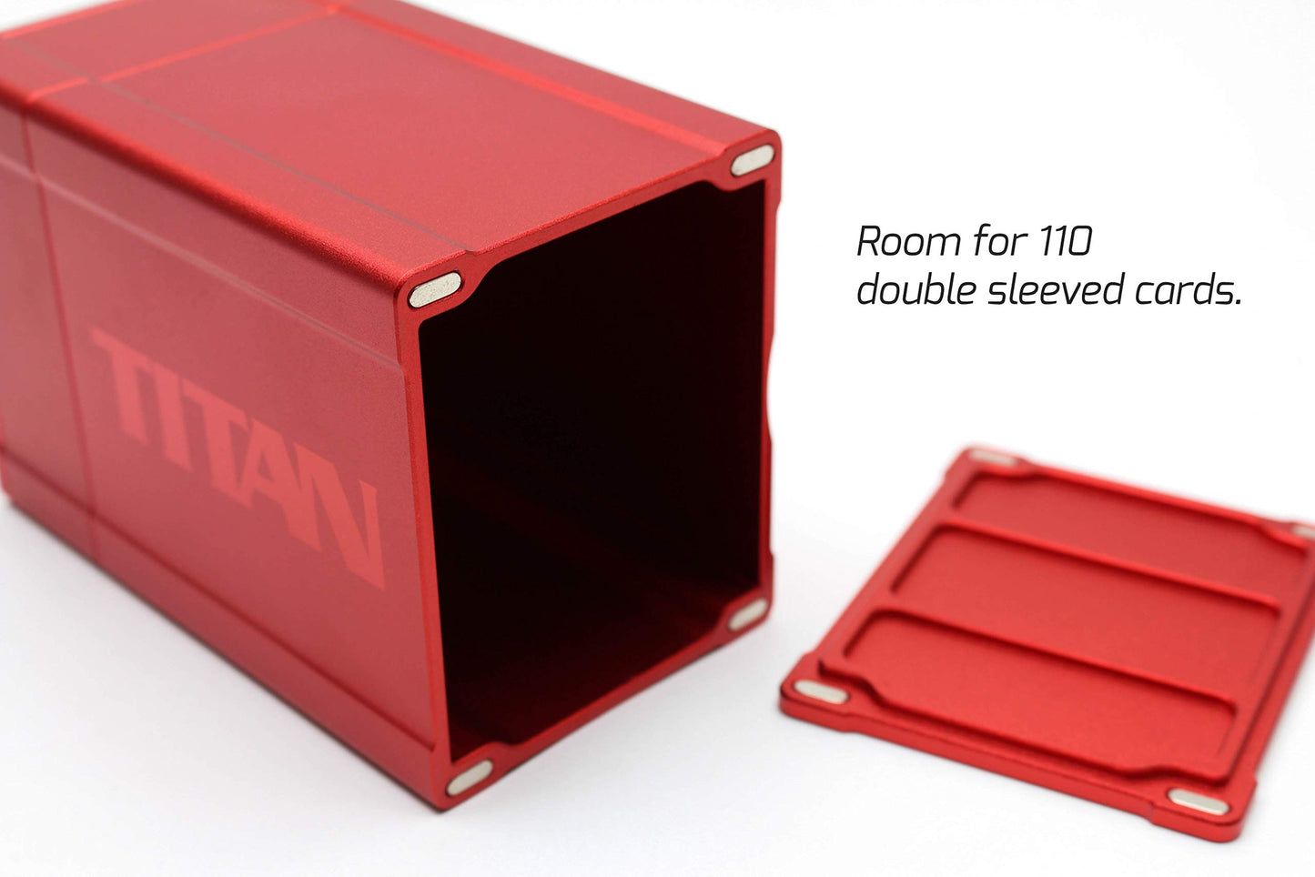 Red Satin Titan Solid Box Gods Premium High Strength Deck Box Case Protector