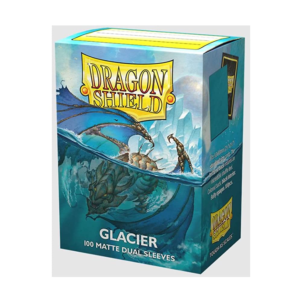 Arcane Tinmen Dragon Shield Sleeves Matte Dual: Glacier 100 CT - MTG Card are Smooth & Tough Compatible with Pokemon, Magic The Gathering Sleeves, Flesh Blood, and Digimon, Blue (AT-15031)
