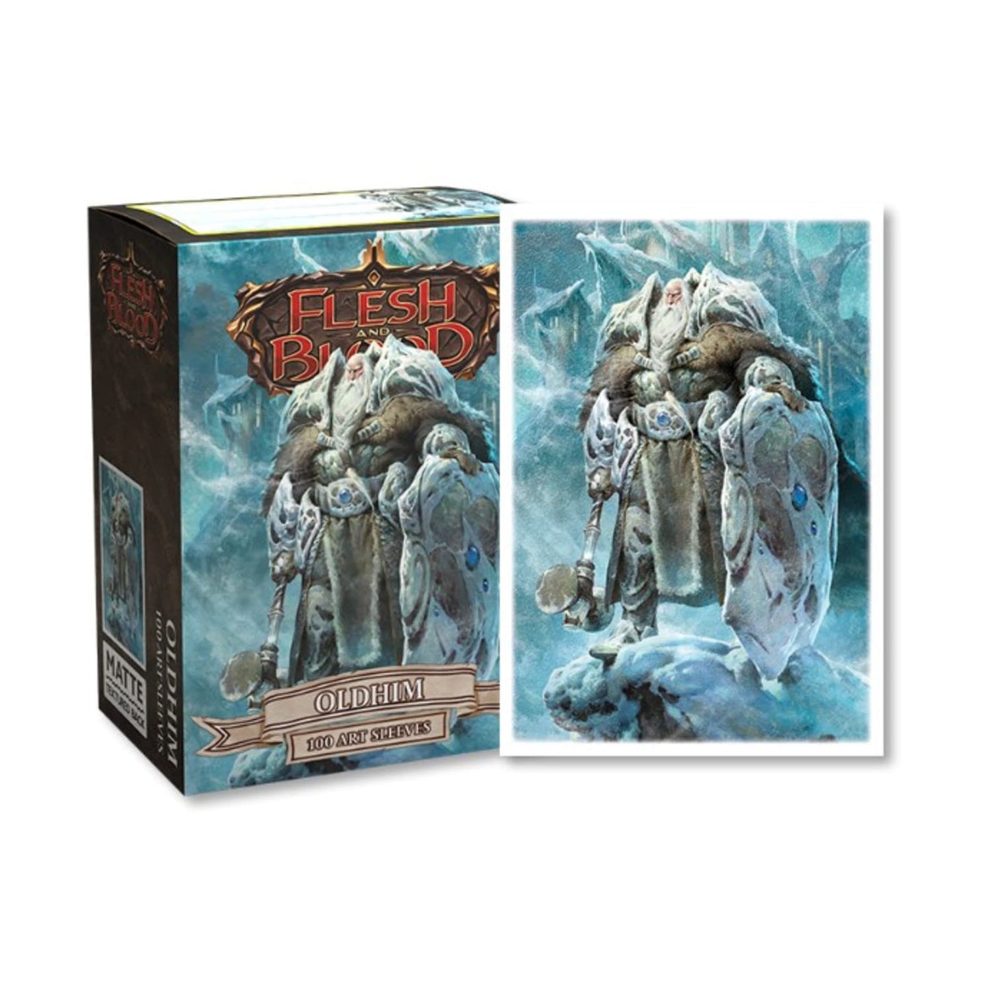 Arcane Tinmen Dragon Shield Sleeves Flesh and Blood: Oldhim 100 CT - MTG Card Sleeves are Smooth & Tough - Compatible with Pokemon & Magic The Gathering Card Sleeves (AT-16040)