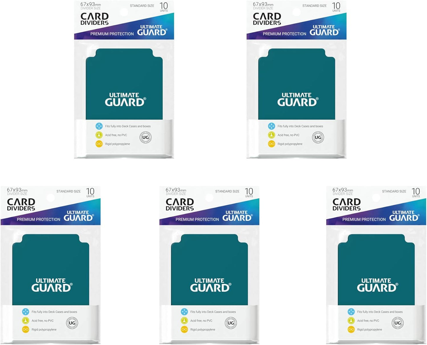 5 Packs Ultimate Guard Petrol Card Dividers (10) Standard Size Value Bundle!