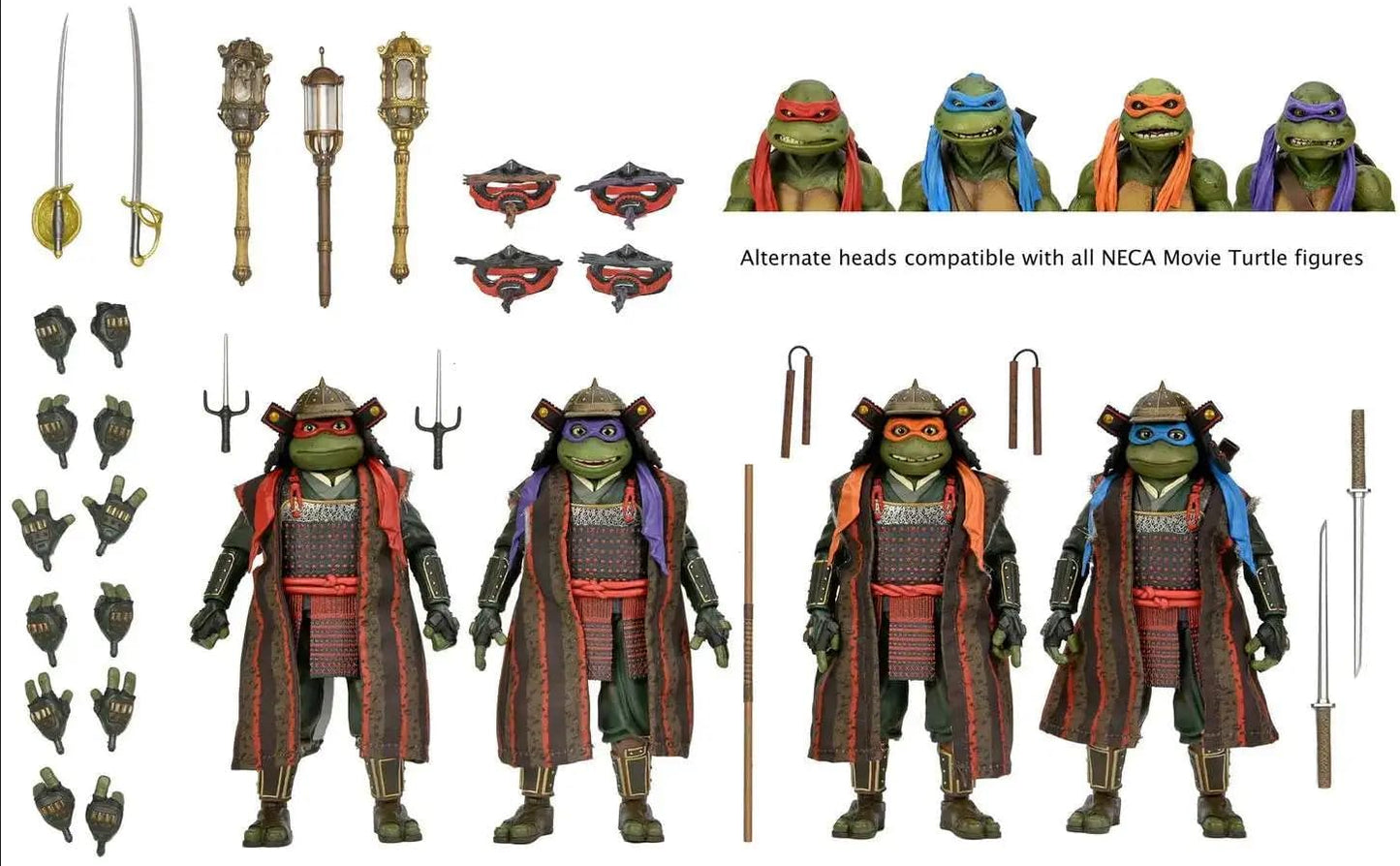 Teenage Mutant Ninja Turtles 3 Samurai Figure Set (7 in) (2023 SDCC Exclusive)