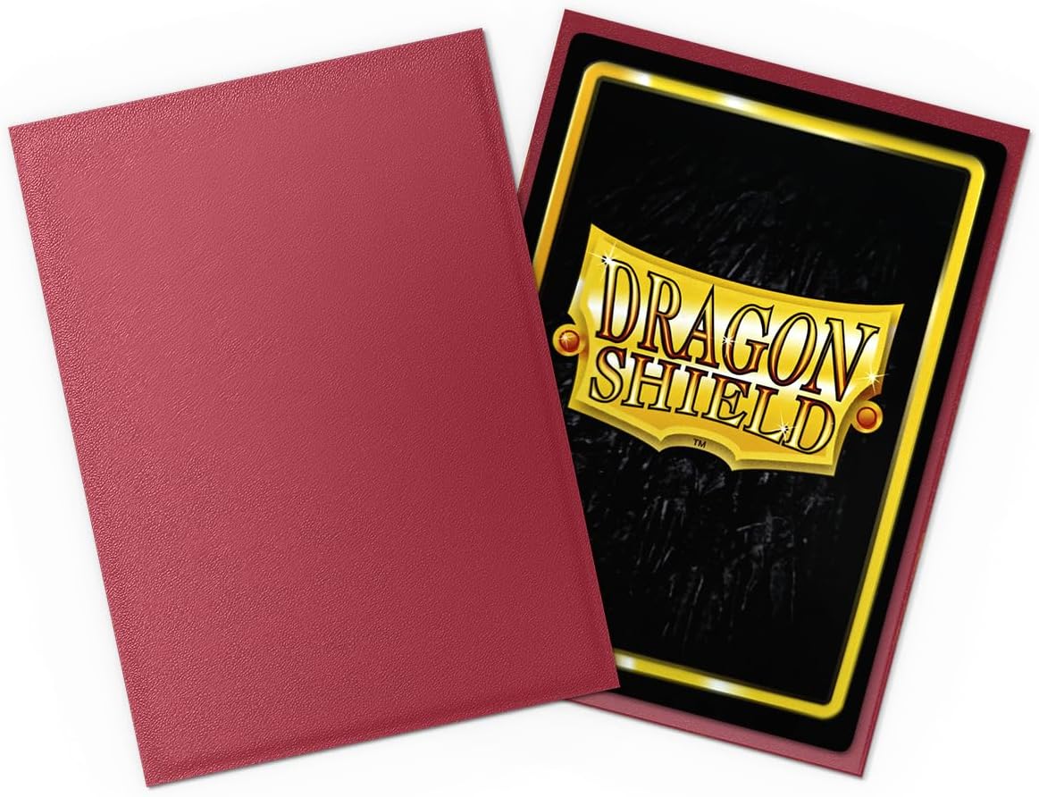 Dragon Shield Standard Size Card Non Glare Matte Sleeves 100ct - Blood Red - Smooth & Tough Premium TCG Sleeves