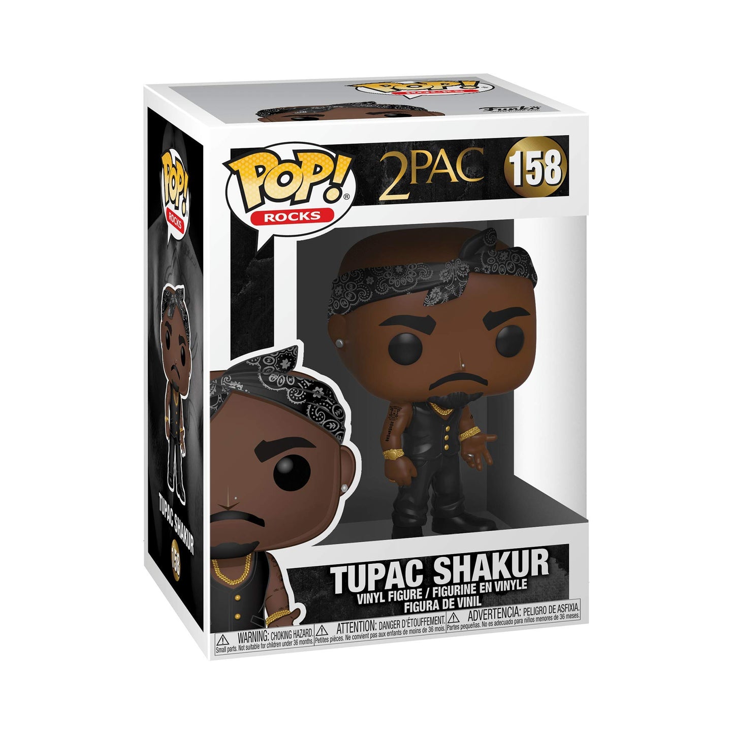 Funko POP! Rocks: Tupac - Vest with Bandana, Multicolour,3.75 inches