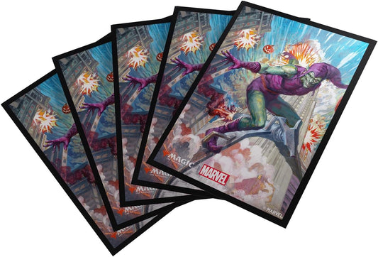 Gamegenic Magic: The Gathering Marvel's Spider-Man Premium Art Sleeves - Green Goblin - 105 Matte Textured Card Sleeves with Full-Color Artwork, Tournament-Ready & Plastic-Free Packaging