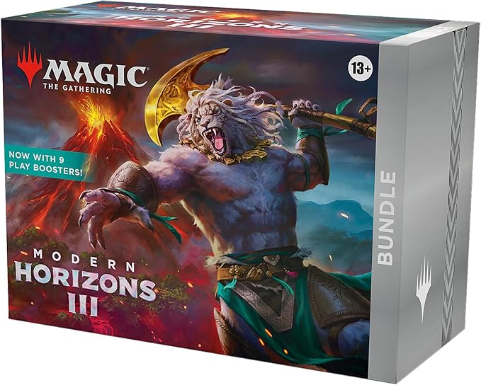 Magic: The Gathering Modern Horizons 3 Bundle - 9 Play Boosters, 30 Land Cards + Exclusive Accessories