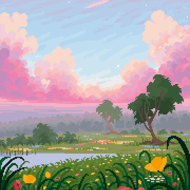 Magic the Gathering Secret Lair PixelLands_v02.jpg - Foil Edition