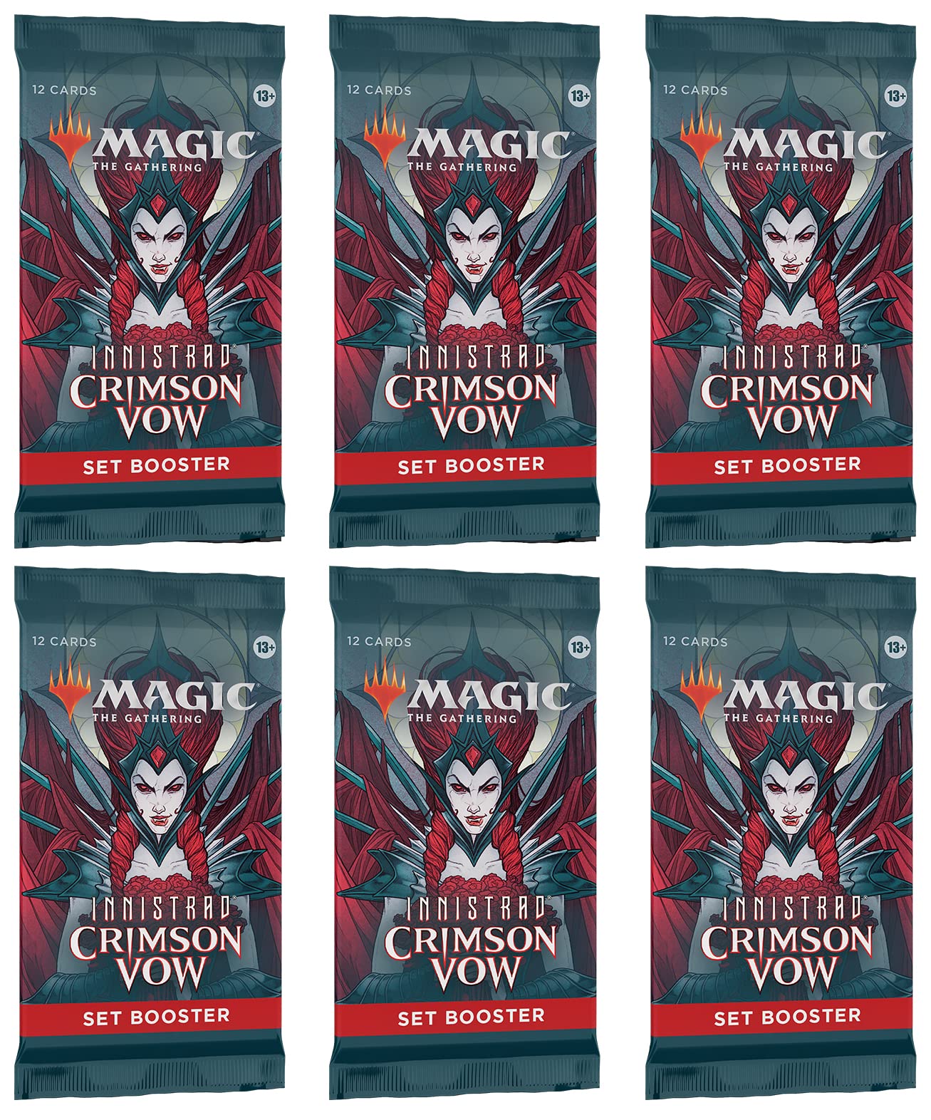 6 Packs Magic: The Gathering Set Booster Pack Lot MTG Innistrad Crimson Vow