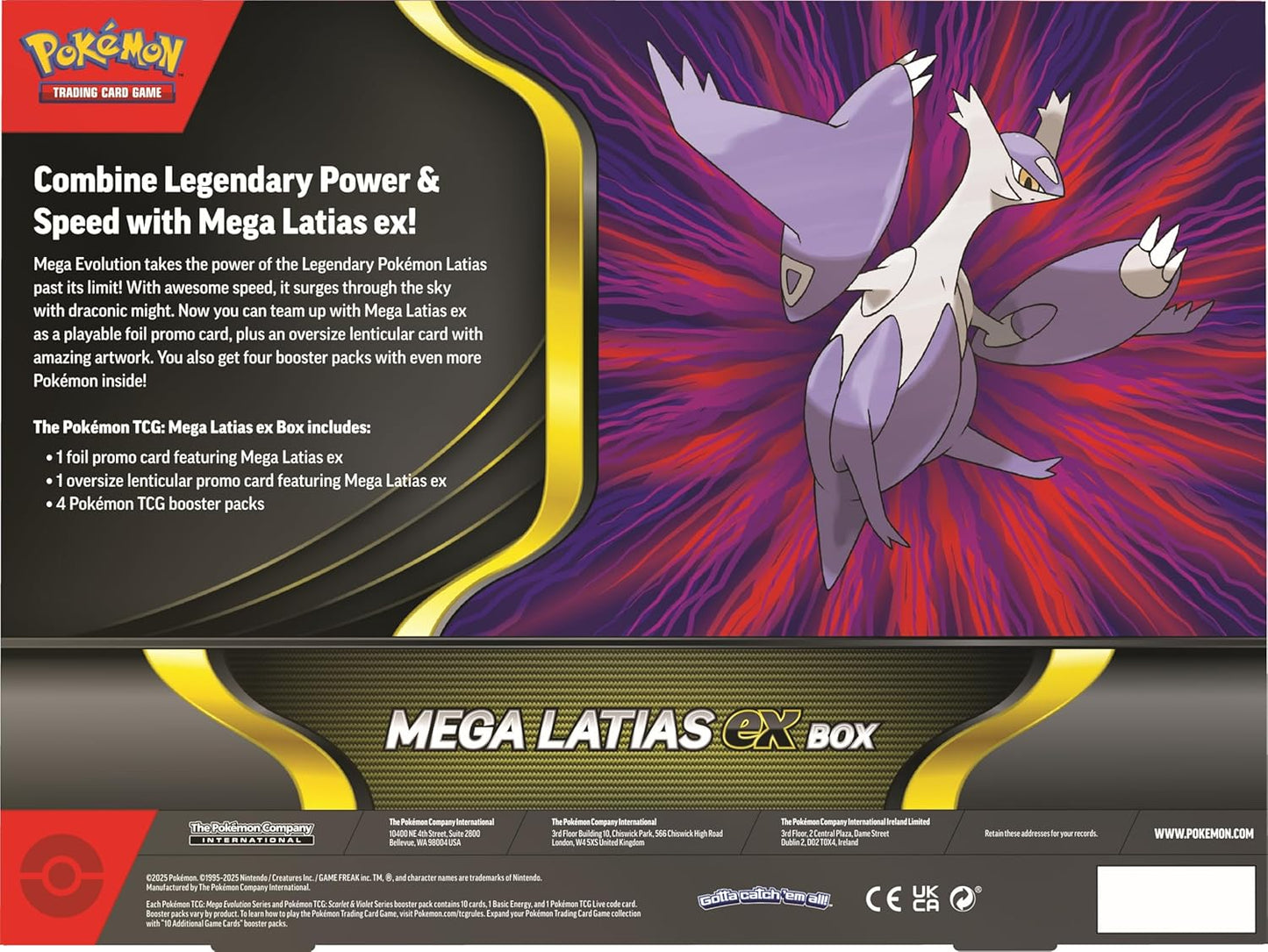 Pokemon TCG: Mega Latias ex Box - 4 Packs, Promo Card - Presale Ships 10/10/2025