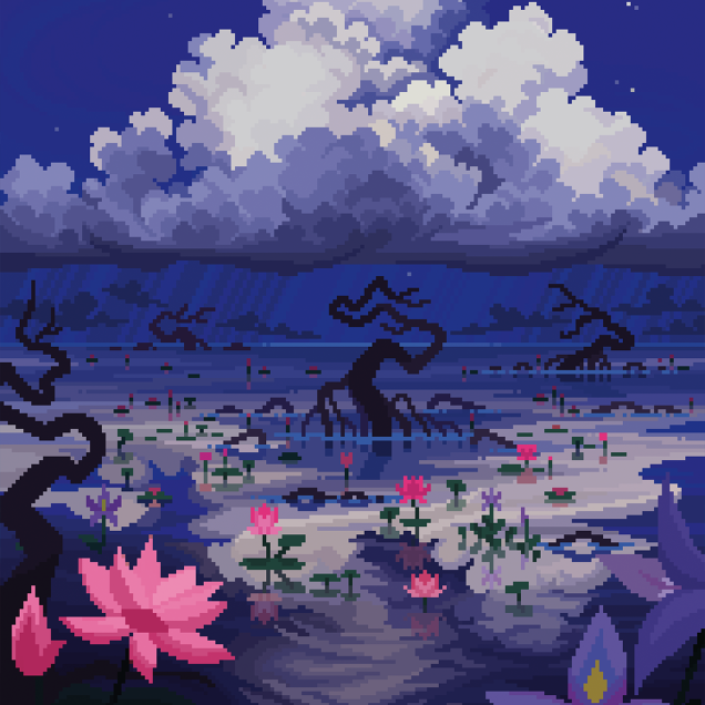 Magic the Gathering Secret Lair PixelLands_v02.jpg - Foil Edition