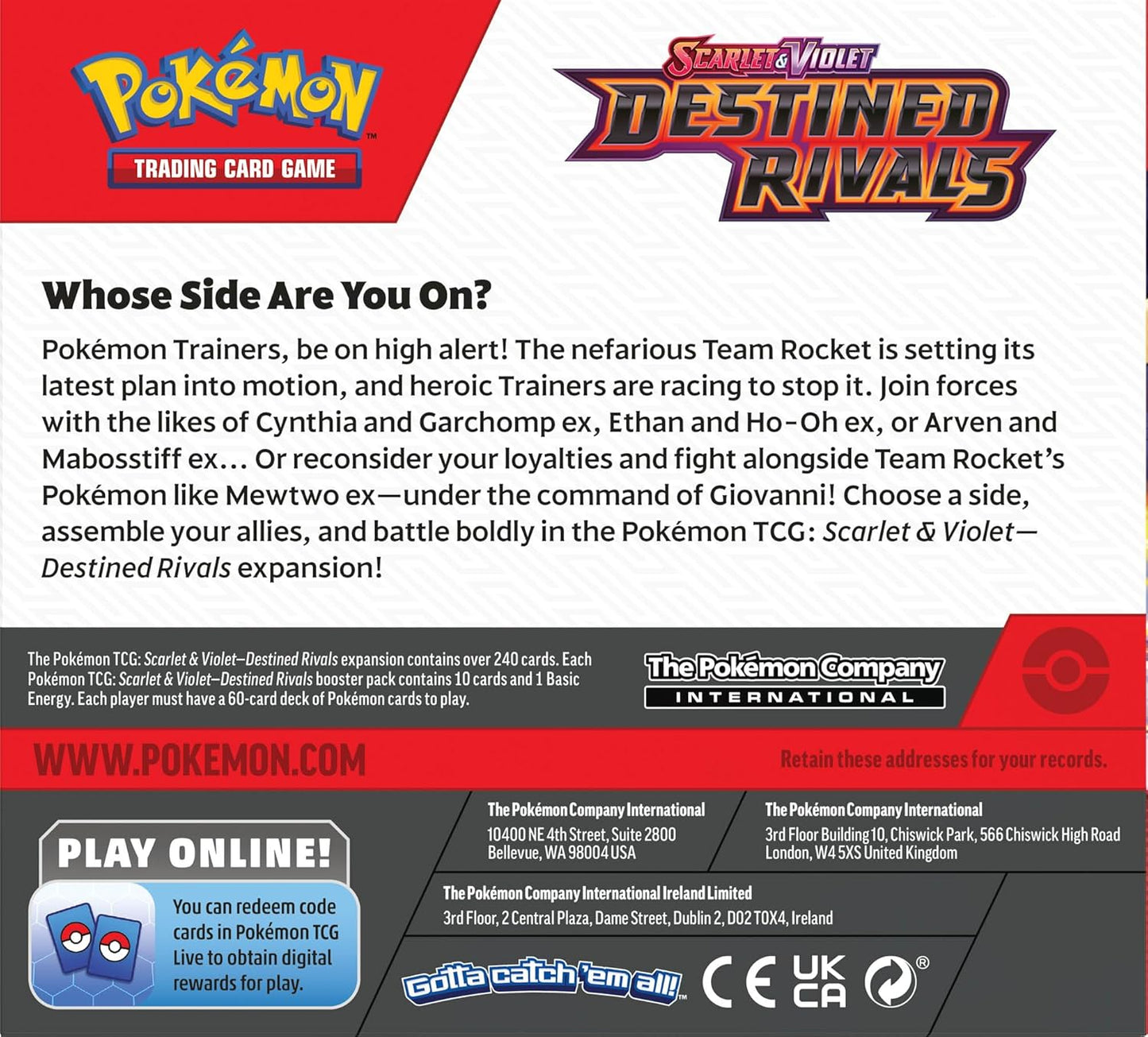 Pokemon TCG: Scarlet & Violet - Destined Rivals Booster Display Box - 36 Packs - Presale Ships 05/30/2025