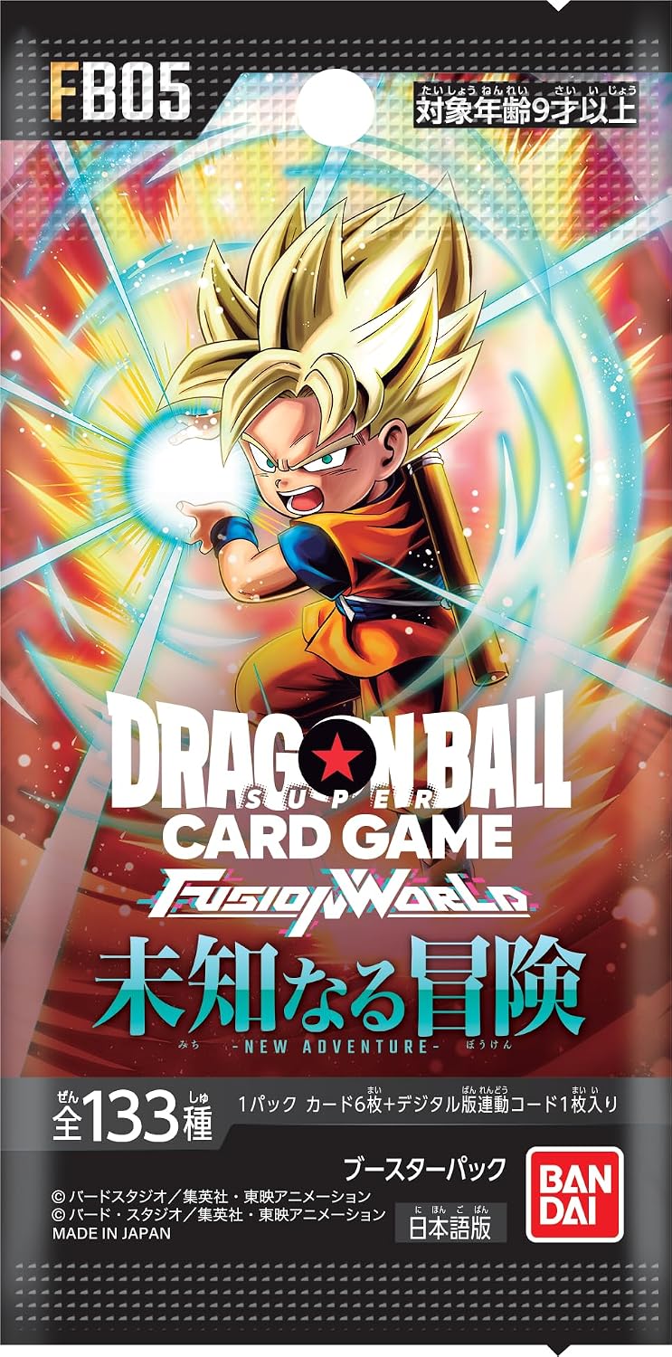 Bandai Dragon Ball Super Card Game Fusion World Booster Pack - Unknown Adventure (FB05) (Japanese) - 6 Cards
