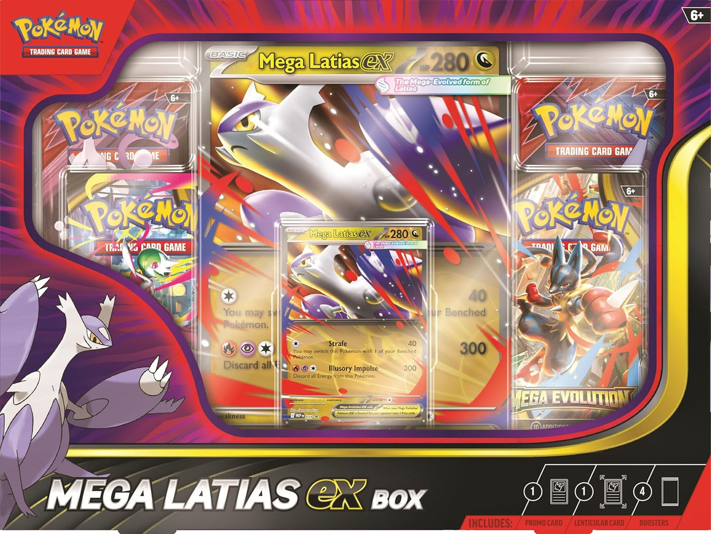 Pokemon TCG: Mega Latias ex Box - 4 Packs, Promo Card - Presale Ships 10/10/2025