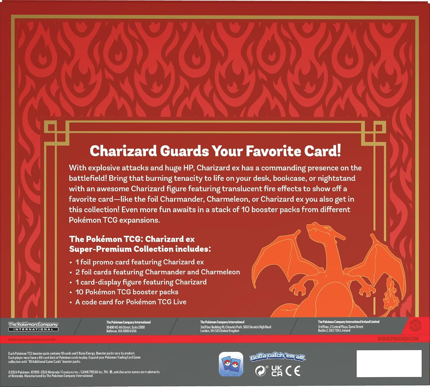 Pokemon TCG Charizard ex Super-Premium Collection (3 Foil Promo Cards, 1 Card-Display Figure & 10 Booster Packs)