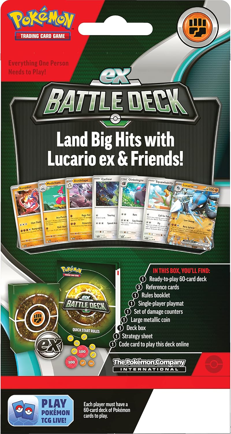 Pokemon TCG: Lucario ex Battle Deck (Ready-to-Play 60-Card Deck)