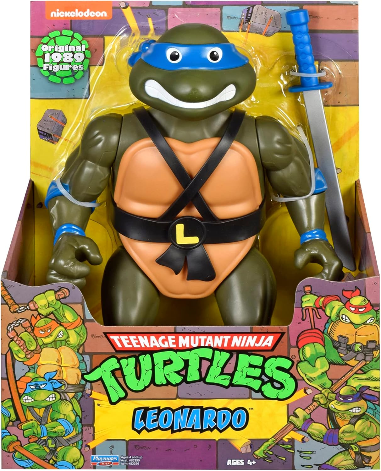 Teenage Mutant Ninja Turtles: 12” Original Classic Leonardo Giant Figure by Playmates Toys