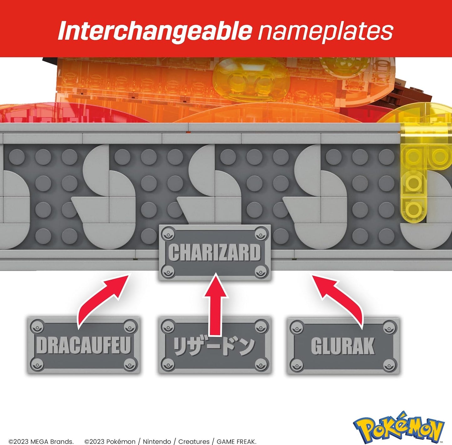 Mega Pokemon Building Toys Set Motion Charizard with 1664 Pieces and Wing Movement, for Adult Collectors