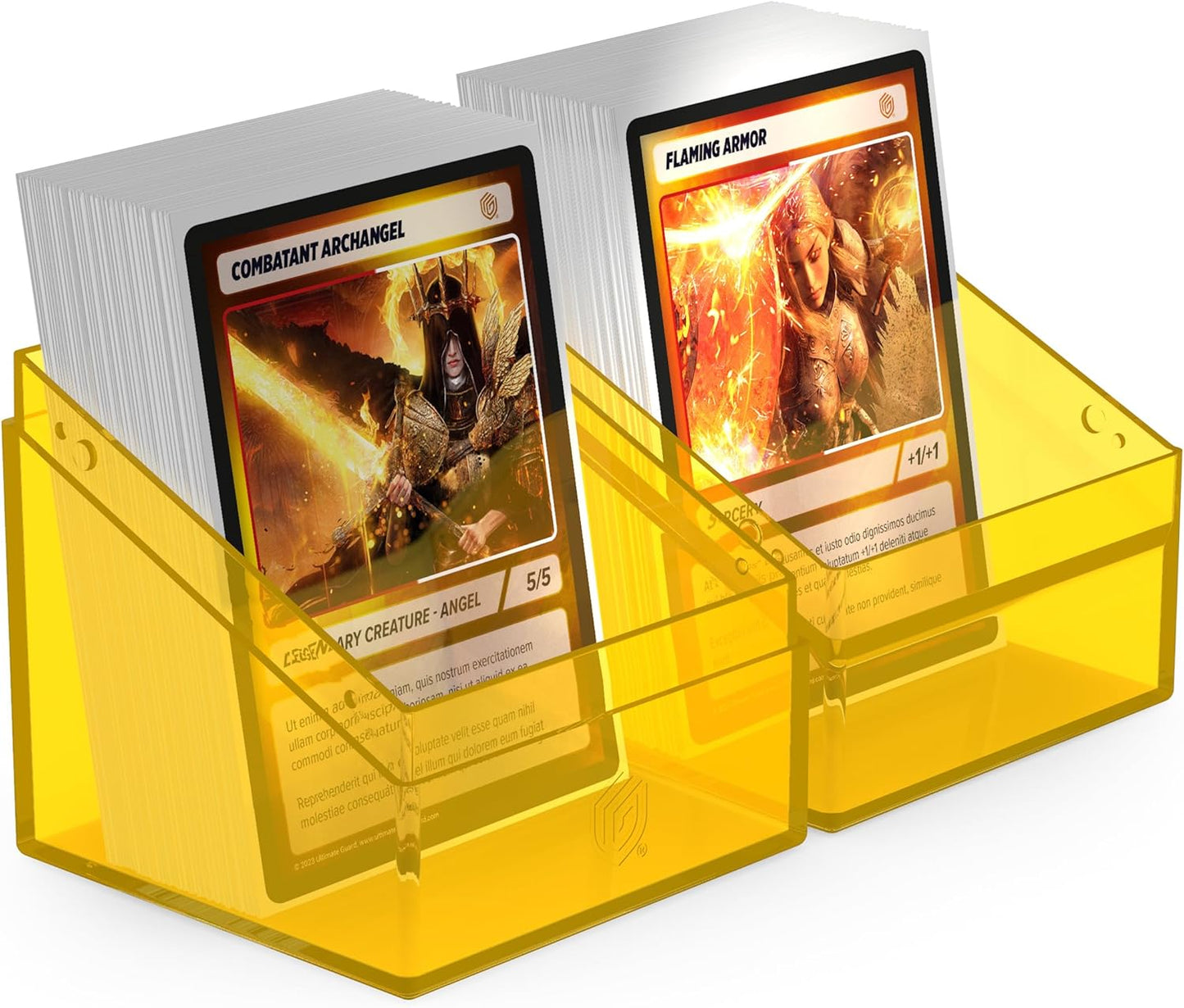 Ultimate Guard Boulder 100+ Clear, Deck Case for 100 Double-Sleeved TCG Cards, Amber, Secure & Durable Storage for Trading Card Games, Transparent