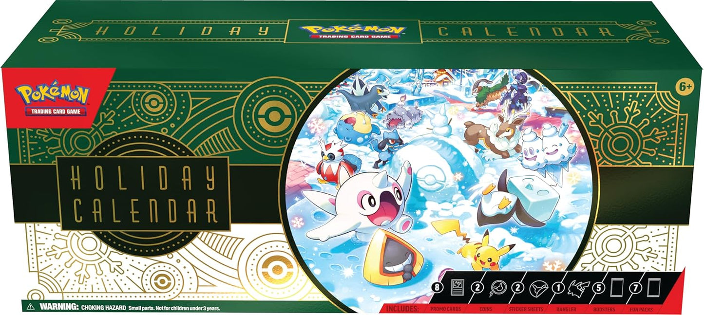 Pokemon TCG: Holiday Calendar (8 Foil Promo Cards, 5 Booster Packs & More)