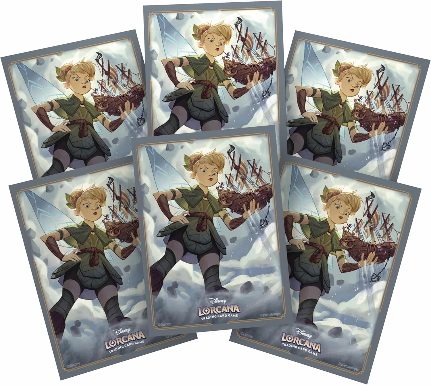 raven card sleeves Ravensburger Disney Lorcana TCG Card Sleeves Featuring Tinker Bell - Giant Fairy | 65 Protective Sleeves for TCG Decks