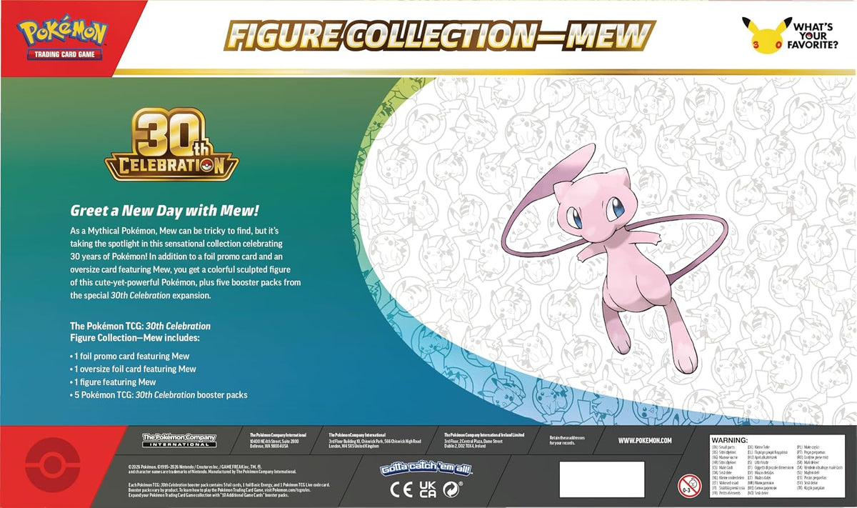 Pokemon TCG: 30th Celebration Figure Collection - Mew - Presale Ships 11/06/2026