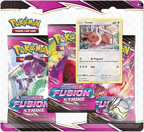 Pokemon TC: SAS8 Fusion Strike 3Pk Blister - Eevee