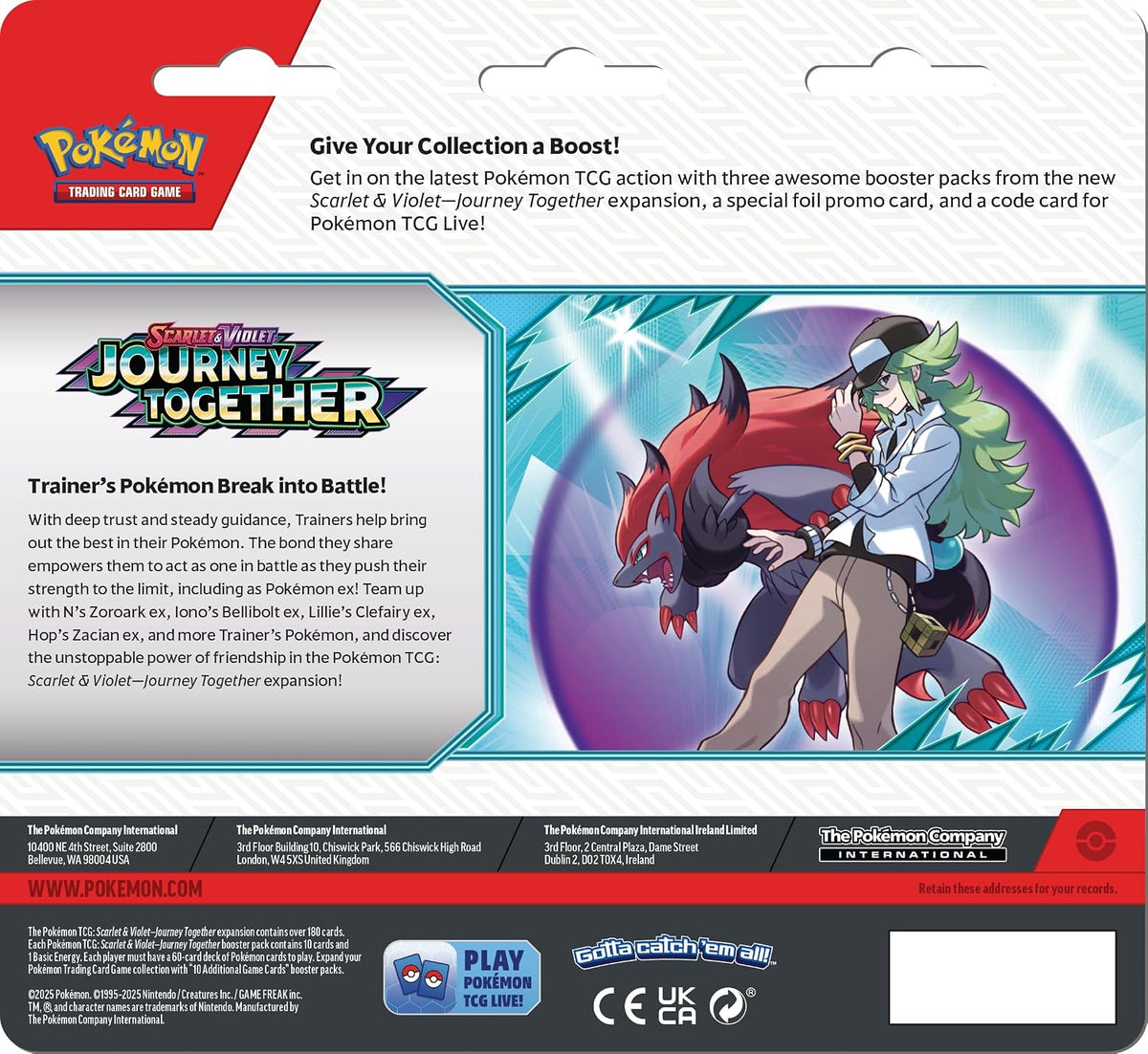 Pokemon TCG: Scarlet & Violet — Journey Together 3 Pack Blister - Scrafty