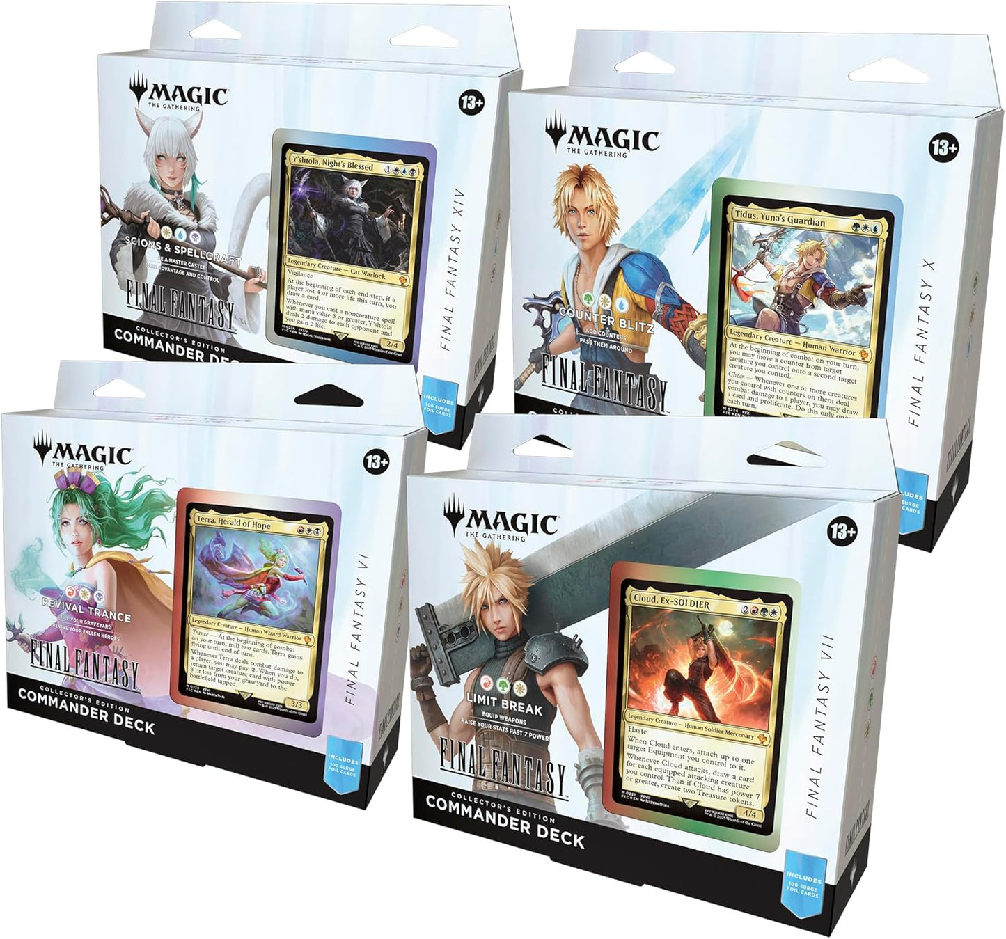 Magic: The Gathering Final Fantasy Collector’s Edition Commander Deck Bundle - Includes All 4 Surge Foil Decks