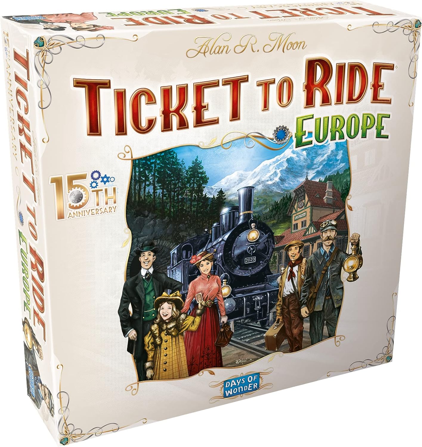 Ticket to Ride Europe 15th Anniversary DELUXE EDITION Board Game | Strategy Game | Family Game for Kids and Adults | Ages 8+ | 2-5 Players | Average Playtime 30-60 Minutes | Made by Days of Wonder
