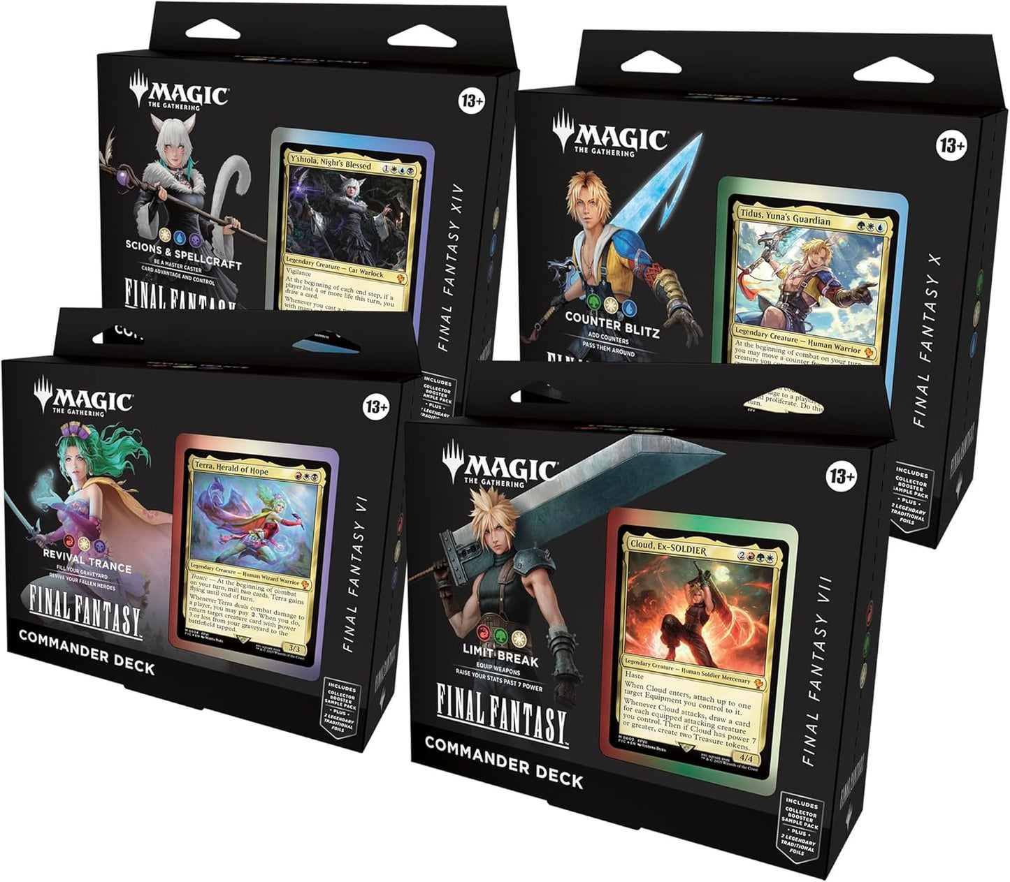 Magic: The Gathering Final Fantasy Commander Deck Bundle (Includes All 4 Decks)