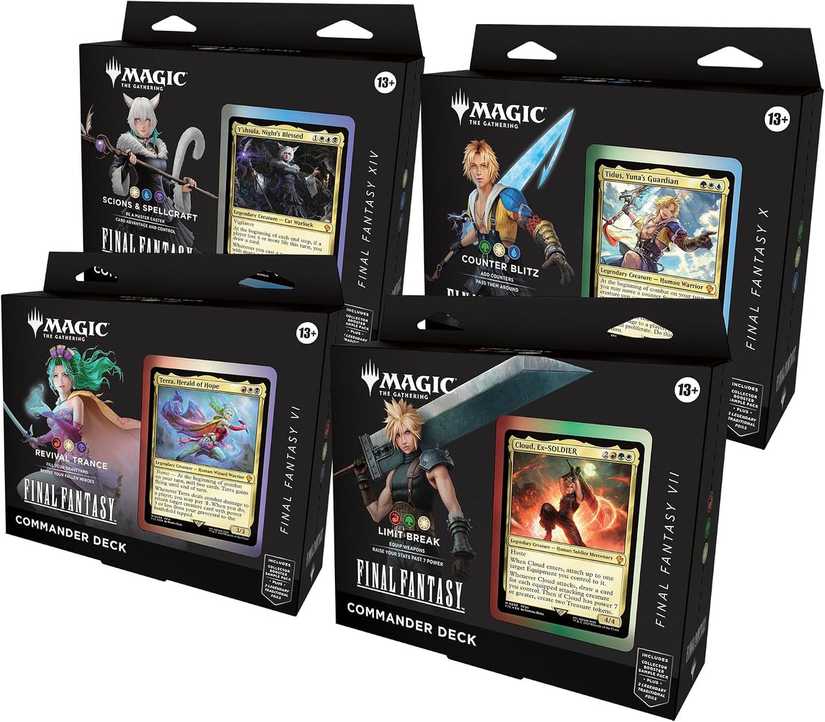 Magic: The Gathering Final Fantasy Commander Deck Bundle (Includes All 4 Decks)