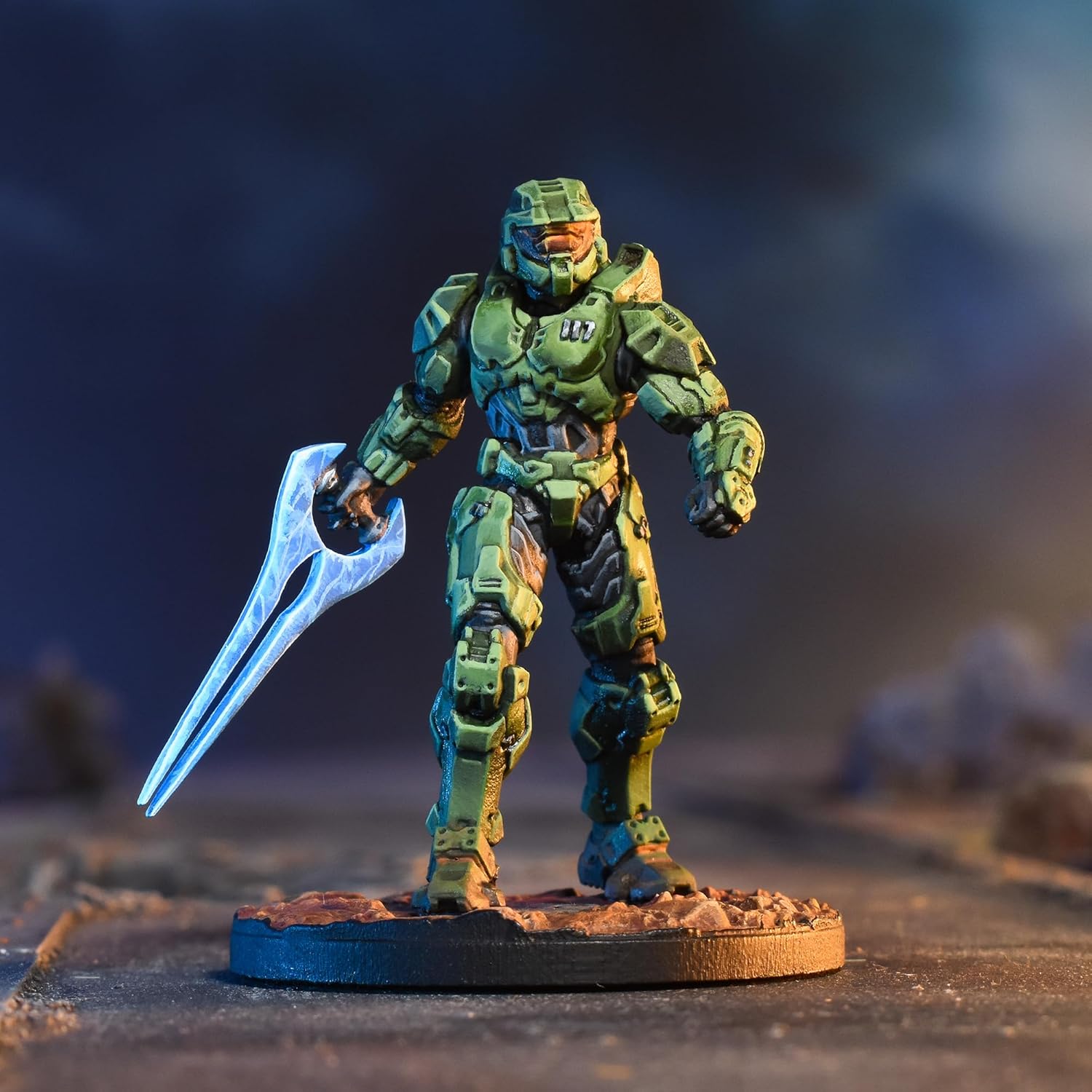 Expansión Halo: Flashpoint Con Master Chief – Miniatura Sin Pintar Con Espada De Energía Y Cartas De Juego