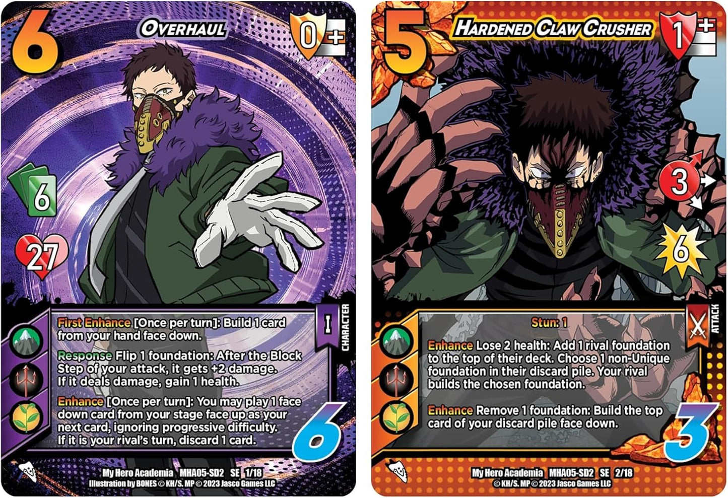 My Hero Academia Collectible Card Game Series 5: Clash Deck Overhaul - Ready to Play Out of The Box, 51 Card Deck & Playmat, MHA