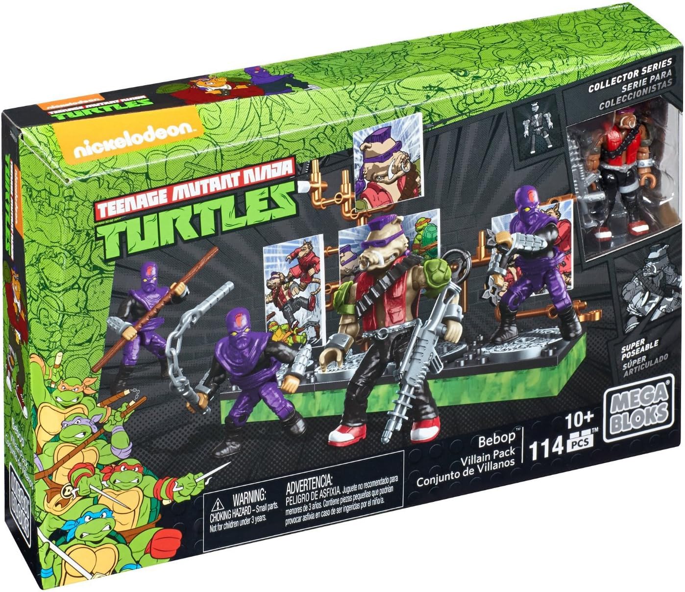Mega Construx Teenage Mutant Ninja Turtles Collectors Bebop Villain Pack