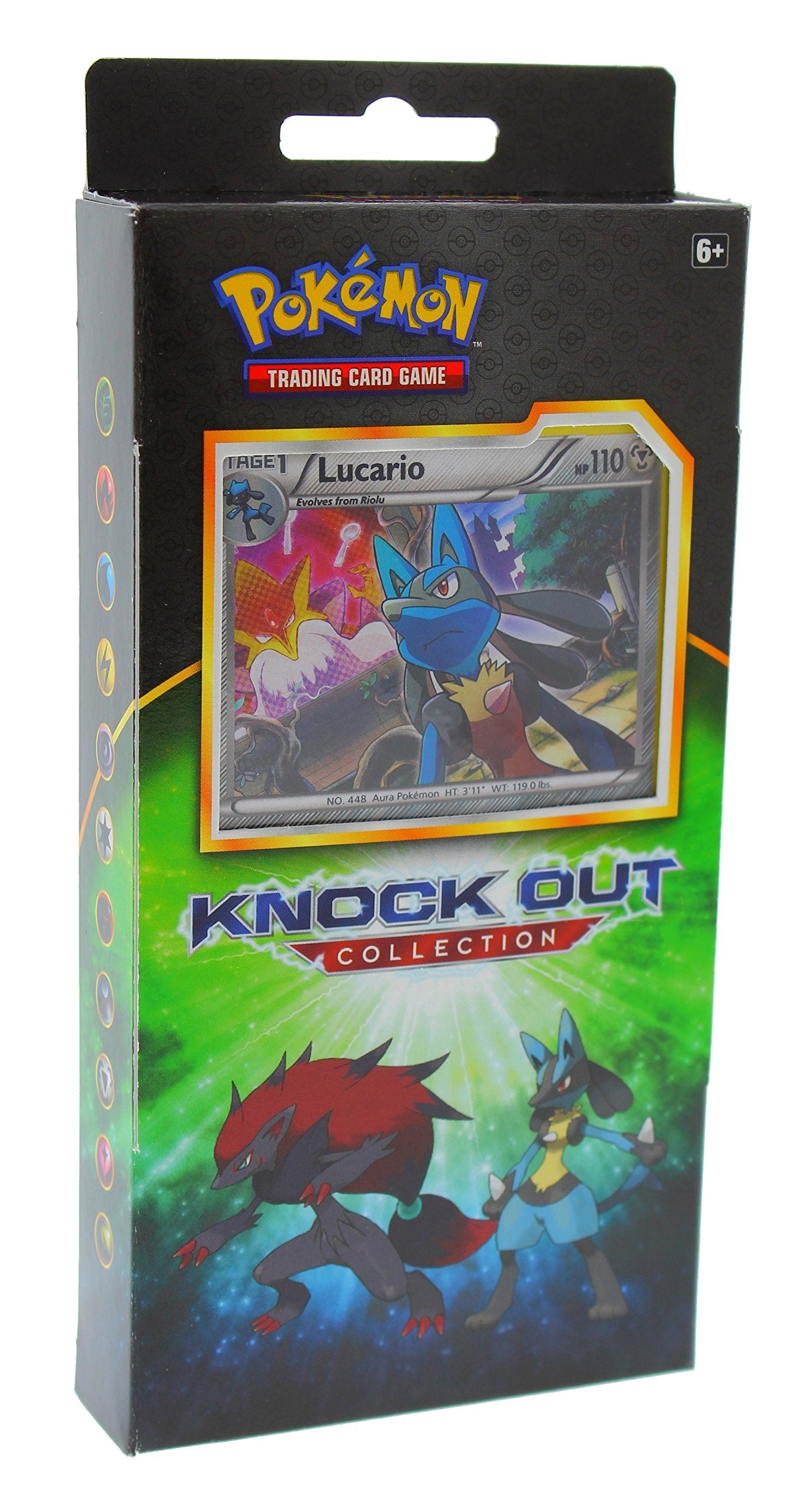 Pokemon TCG: Knock Out Collection Random Deal | Get 3 Rare Foil Lucario, Bisharp, and Zoroark OR Tyranitar, Shiftry and Vivillon | Plus 2 Booster Packs Trading Card Set