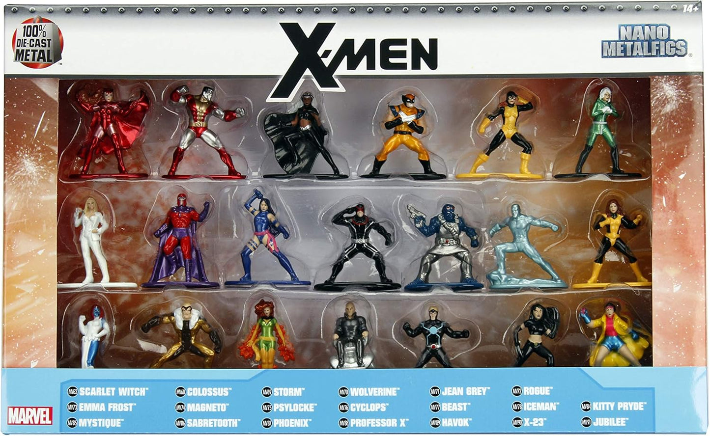 Jada Toys Marvel X-Men 20 Pack Die-Cast Figures, 1.65" Scale Collectable Figurine 100% Metal
