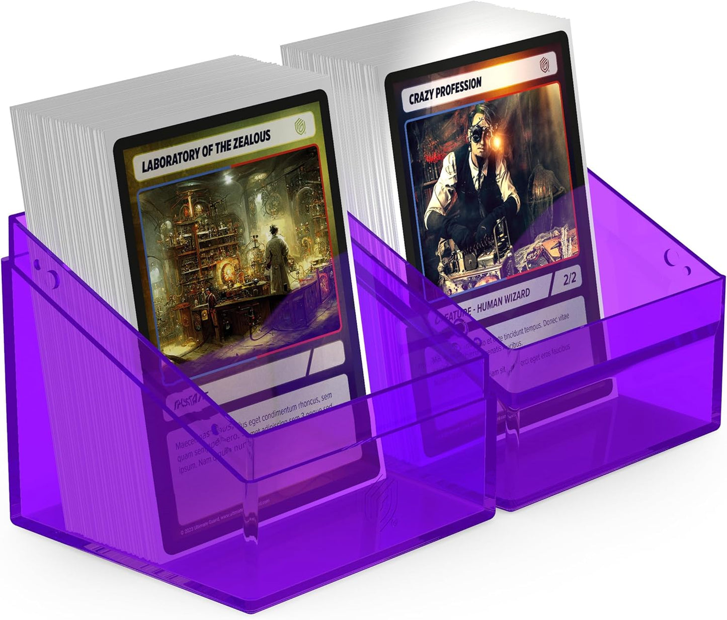 Ultimate Guard Boulder 100+ Clear, Deck Case for 100 Double-Sleeved TCG Cards, Amethyst, Secure & Durable Storage for Trading Card Games, Transparent