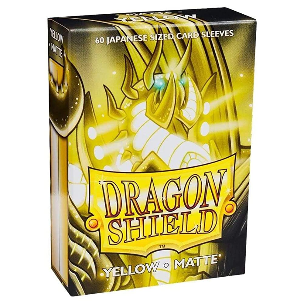 60 card sleeves Dragon Shield Matte Mini Japanese Yellow 60 ct Card Sleeves Individual – Collectors Emporium NY