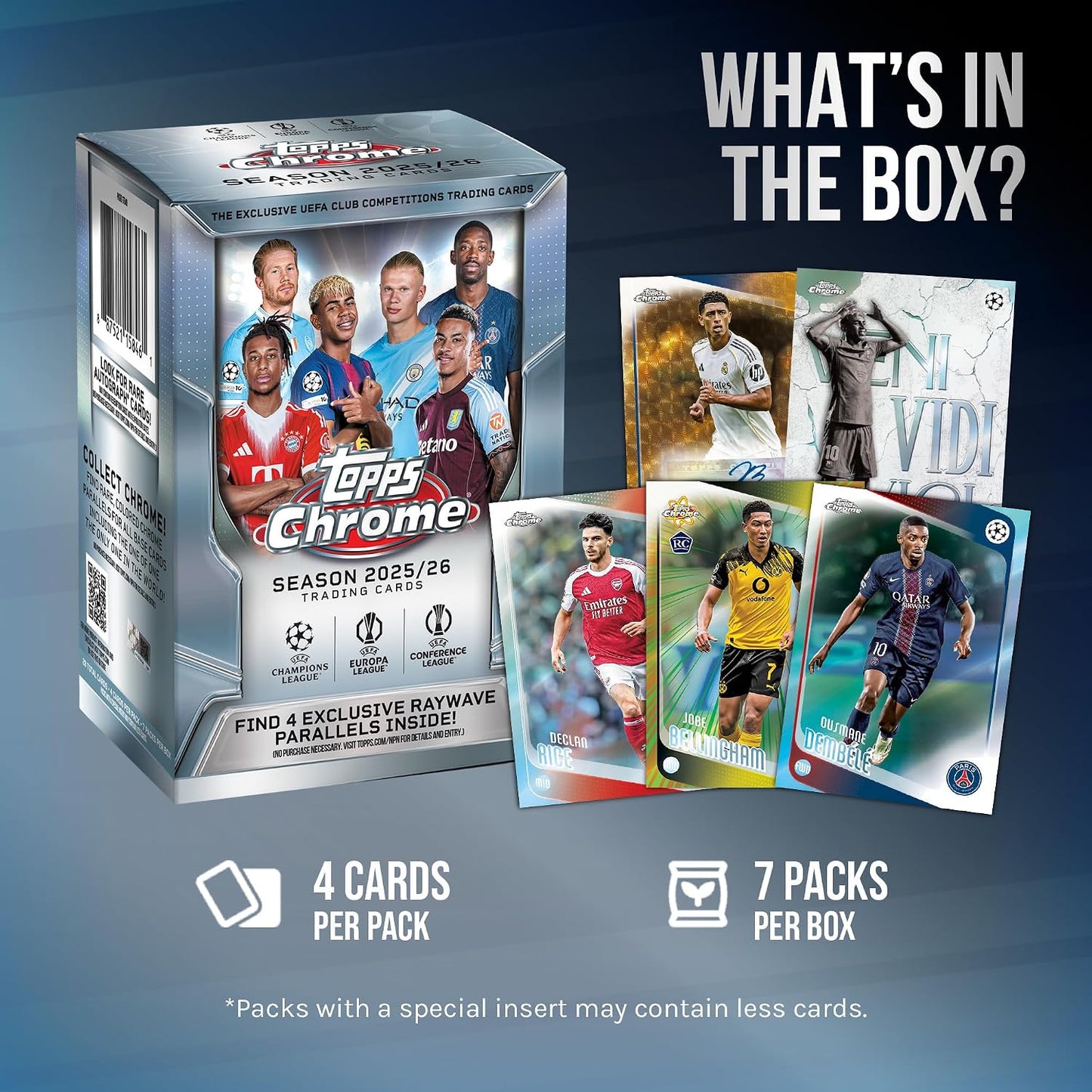 2025-26 Topps Chrome UEFA Club Competitions Soccer - Factory Sealed - Value Box