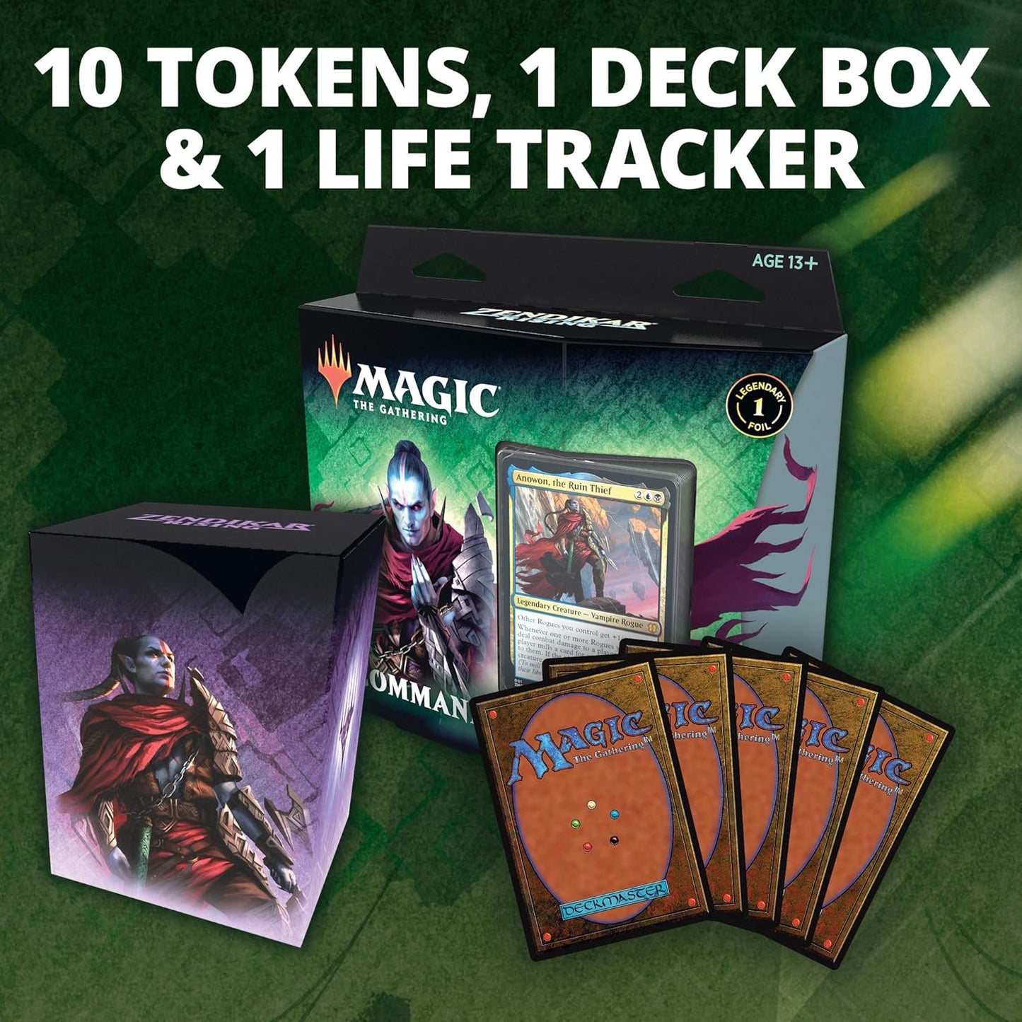 Magic: The Gathering Zendikar Rising Commander Deck – Sneak Attack | 100 Card Ready-to-Play Deck | 1 Foil Commander | Blue-Black
