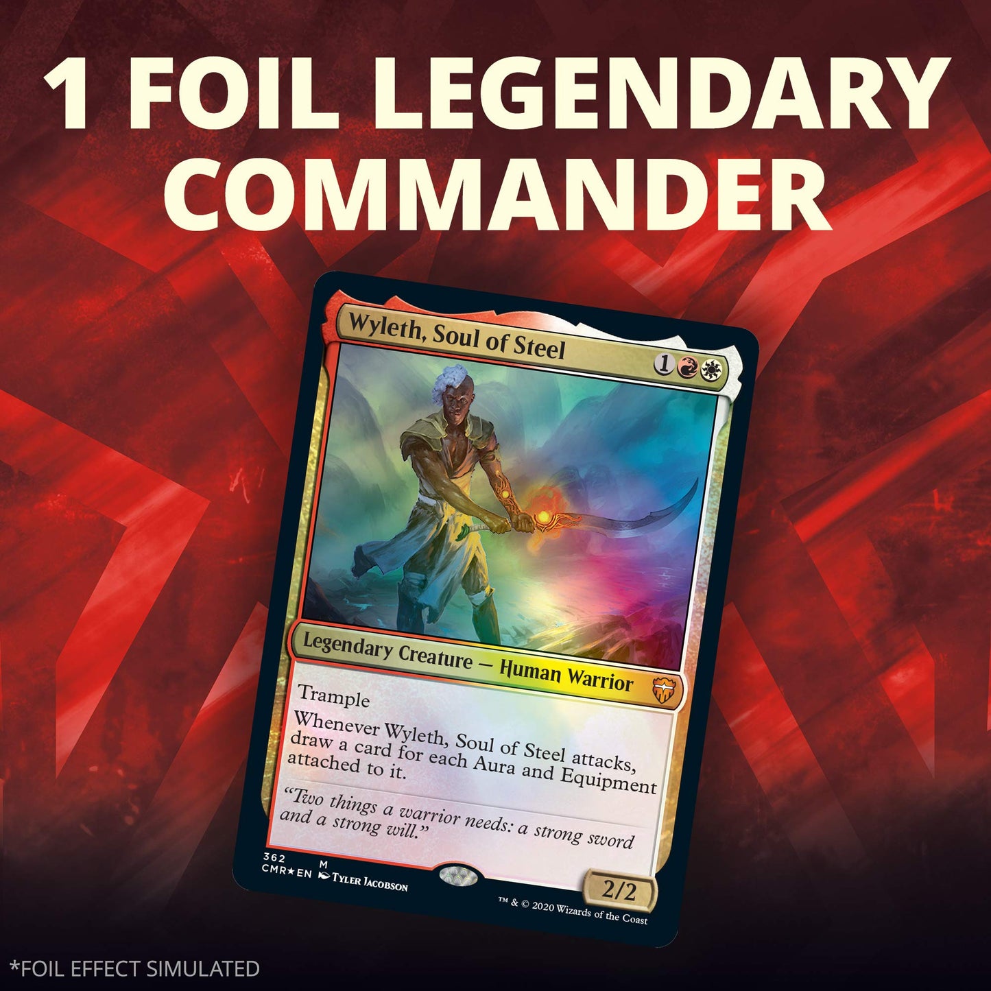Magic: The Gathering Commander Legends Commander Deck Arm for Battle | 100 Card Ready-to-Play Deck | 1 Foil Commander | Red-White, C78590000